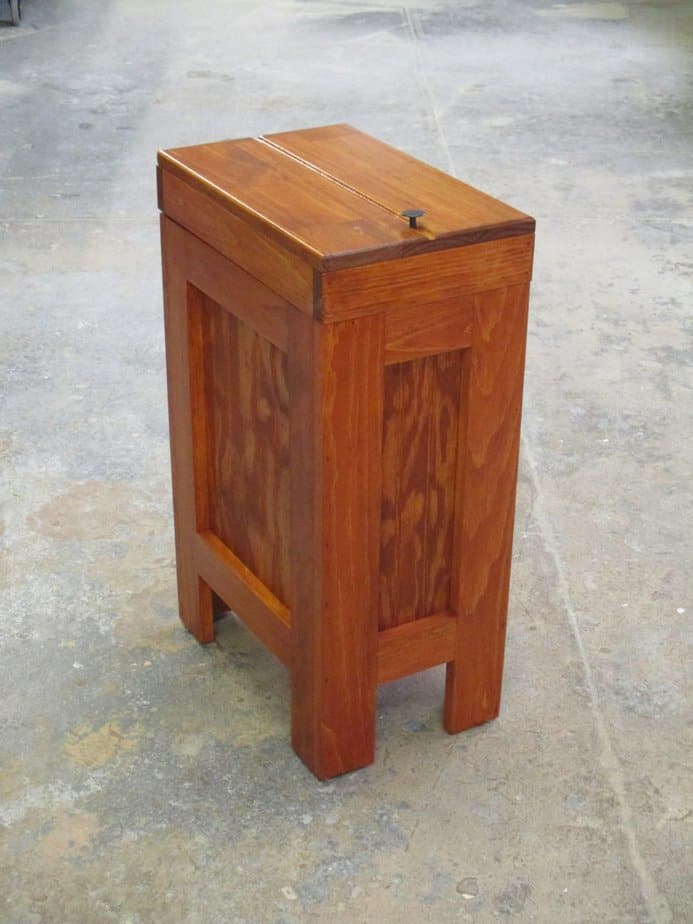 Timber Kitchen Trash Can