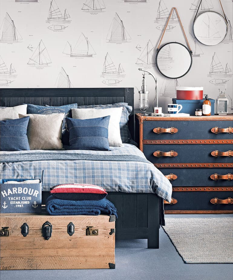 Nautical Bedroom Accent Wall