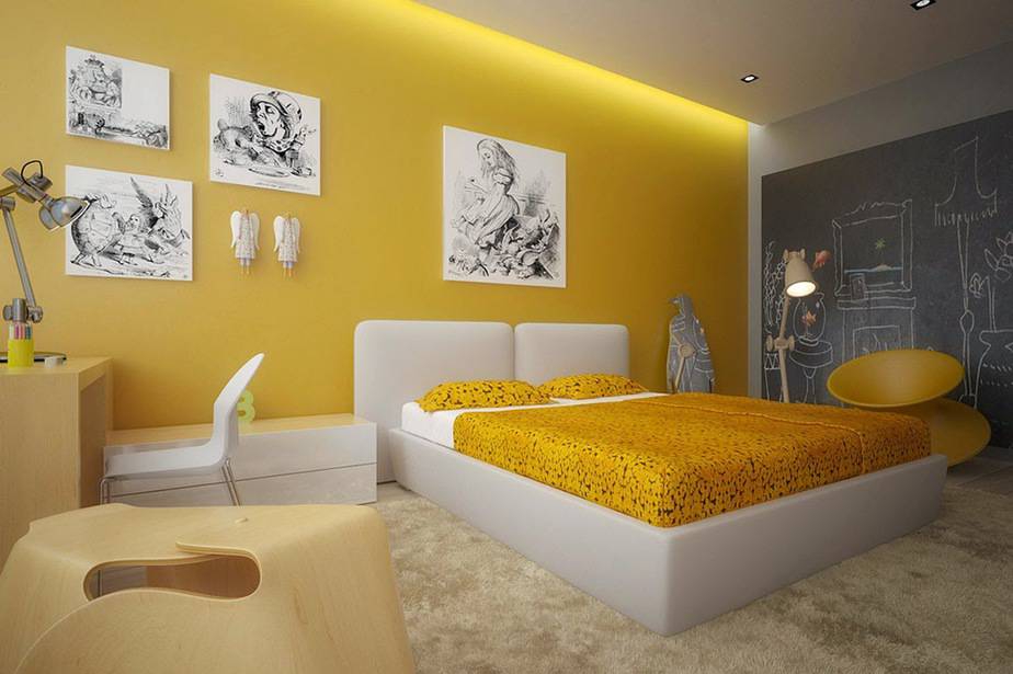 Awesome Yellow Bedroom