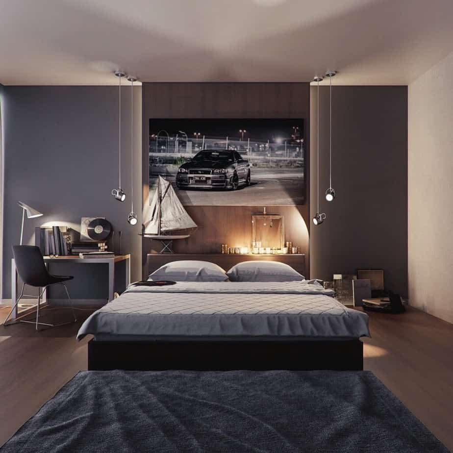 Clever Grey Bedroom