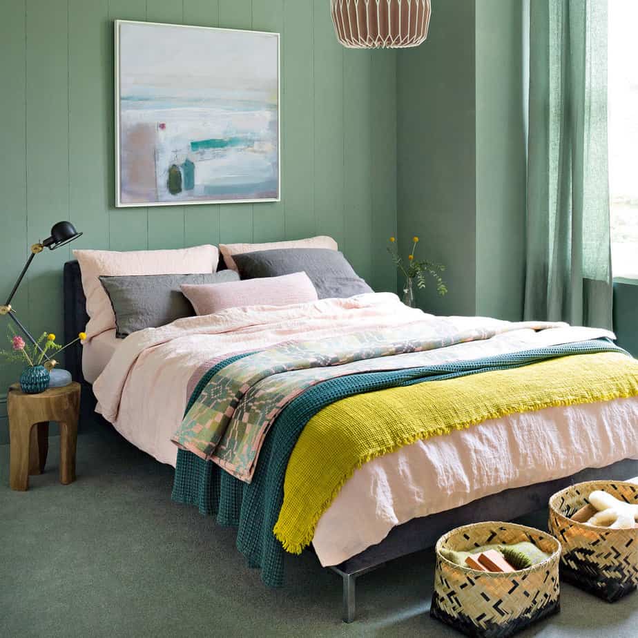 Colorful Green Bedroom
