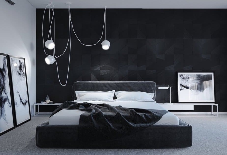 Cool Black Bedroom 1024x701 