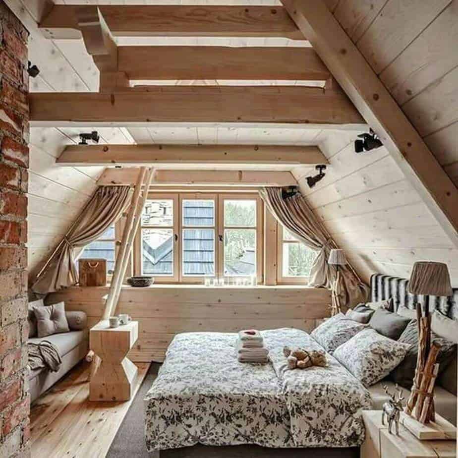 Earthy Attic Bedroom