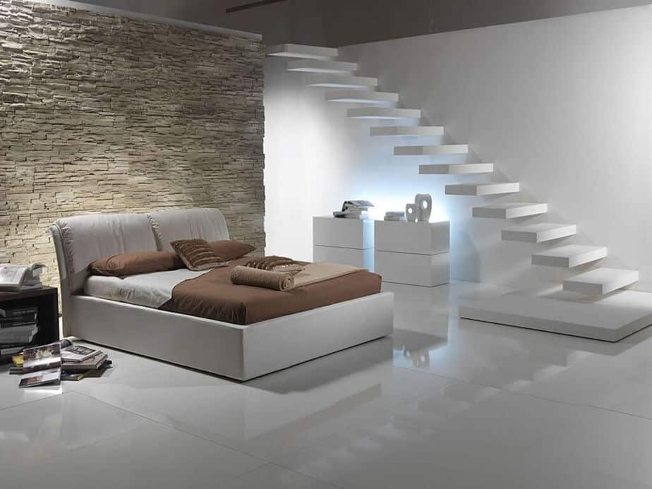 Basement White Bedroom