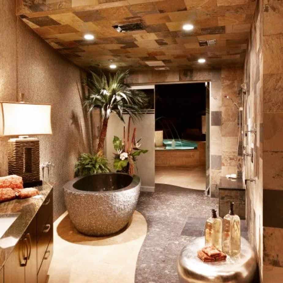 Earthy Bathroom Tub