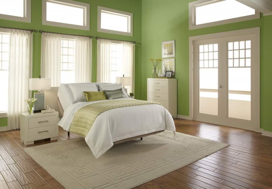 Relieving Green Bedroom