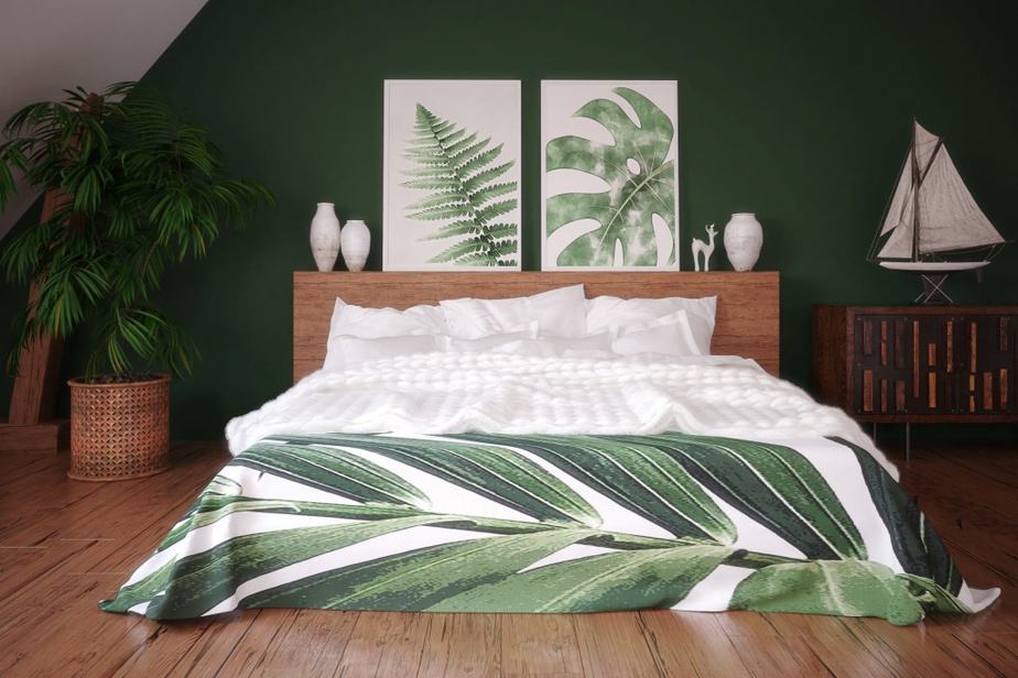 Comfortable Green Bedroom