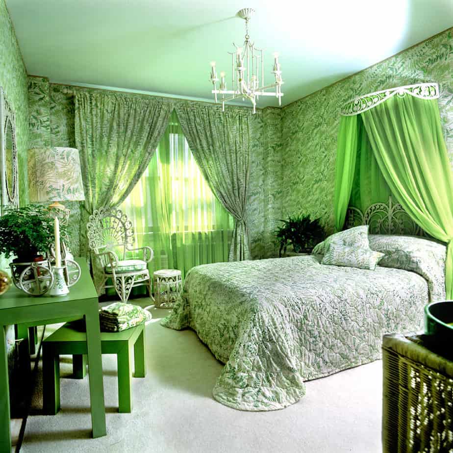 Green Glamour Bedroom