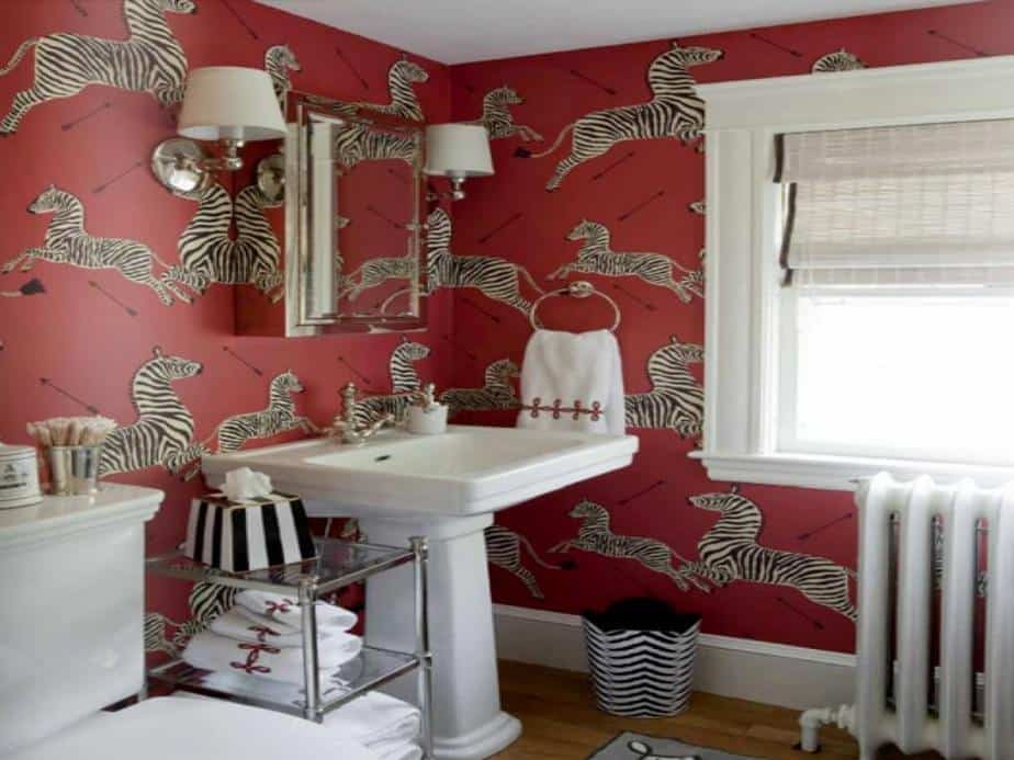 Awesome Red Bathroom