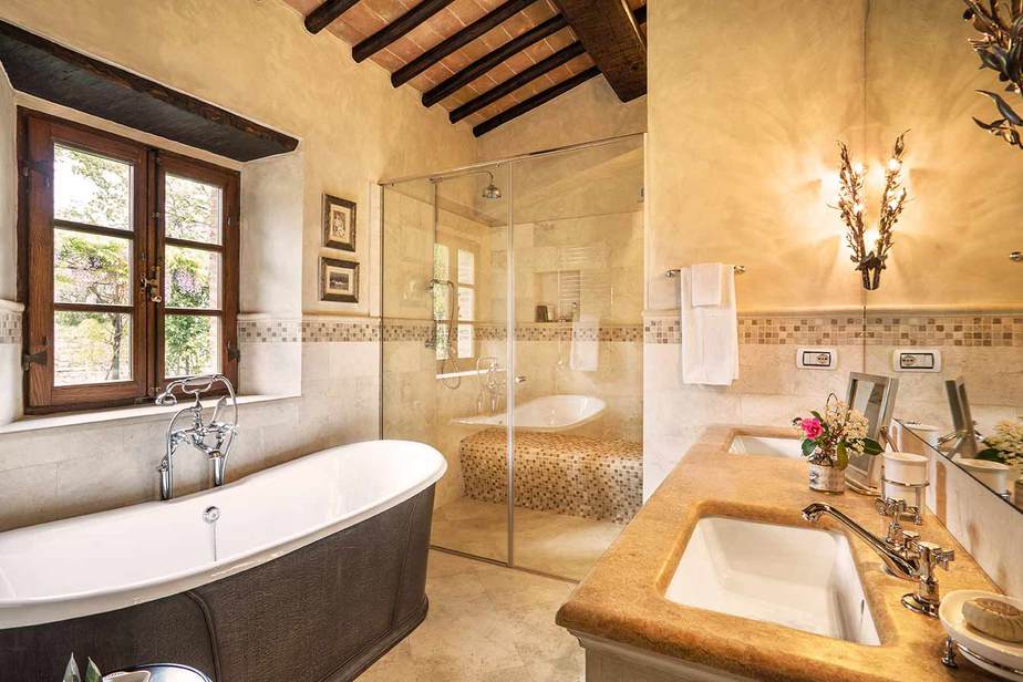 Easy Tuscan Bathroom