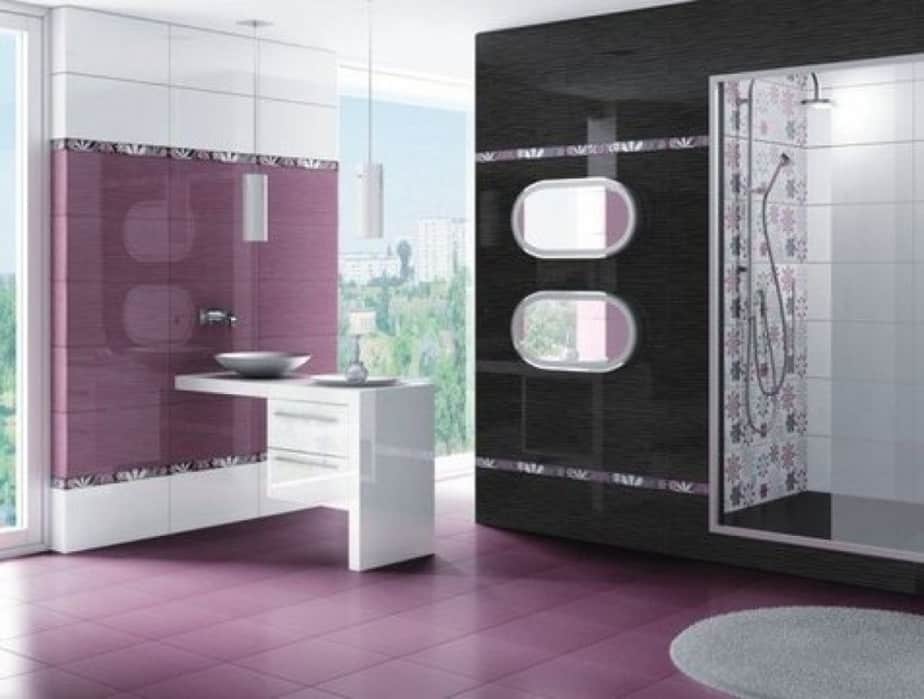 Exceptional Purple Bathroom