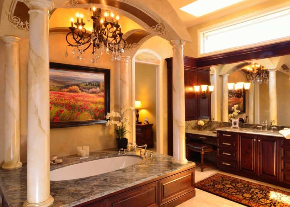 Beautiful Ceiling Style for Tuscan Bathroom