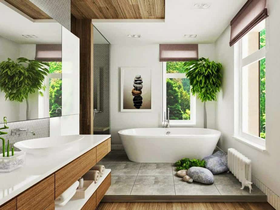 Fascinating Tropical Bathroom 1024x768 