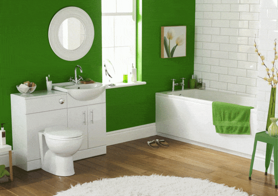 Lovely Green Bathroom