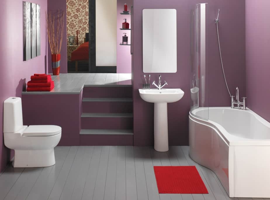 Lovely Purple Bathroom