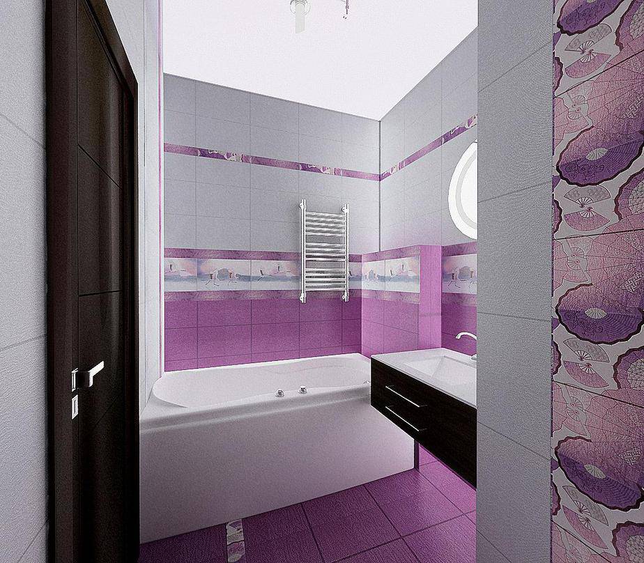 Minimalist Lavender Bathroom