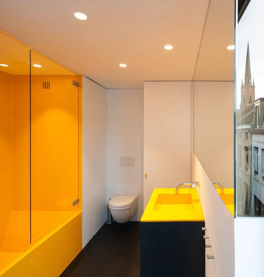 Minimalist Yellow Bathroom