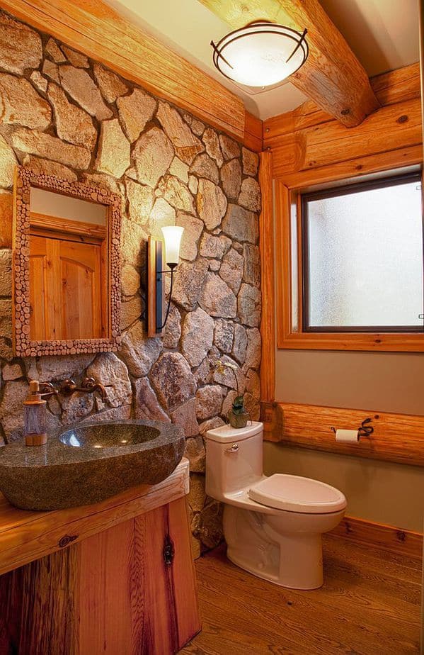 Rustic Stone Bathroom