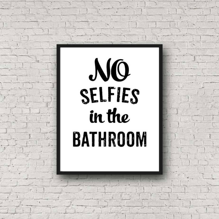 Satirical Bathroom Sign