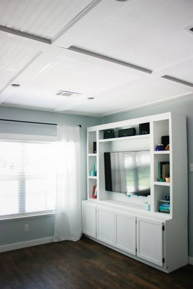 Faux coffered ceiling