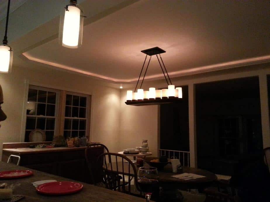 Tray ceiling lighting rope 