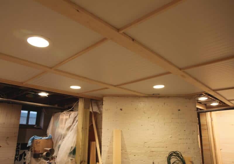 Basement Ceiling Ideas on a Budget in modern look