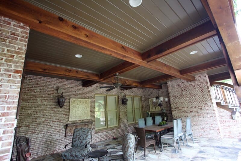bright Wood Ceiling Ideas for Porch