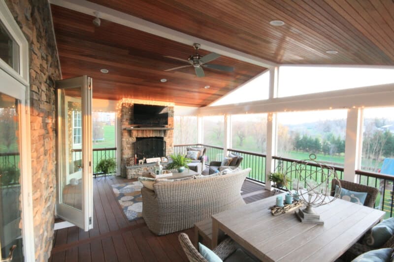 comfortable Wood Ceiling Ideas for Porch