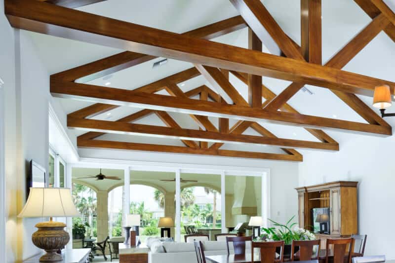 old styledVaulted Ceiling Ideas with Beams