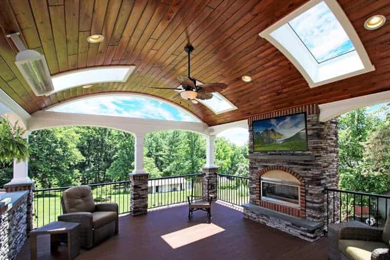 Cool/Creative Porch Ceiling Ideas in wooden style