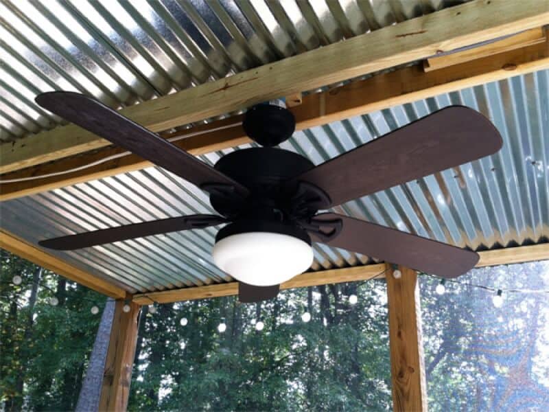 Metal Porch Ceiling Ideas with lamp