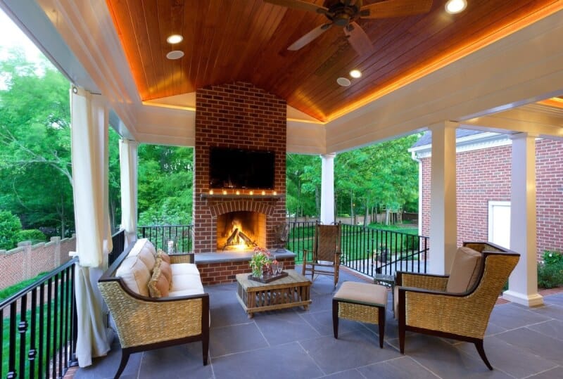 Outdoor Porch Ceiling Ideas with view