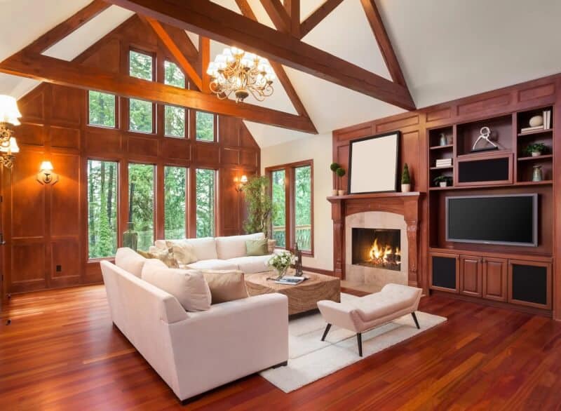 traditional Vaulted Ceiling Living Room Ideas