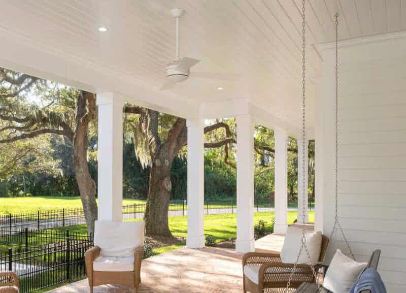 Outdoor Porch Ceiling Ideas in white color