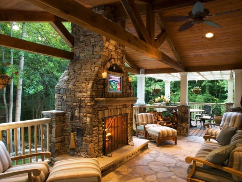 Rustic Porch Ceiling Ideas (modern style)