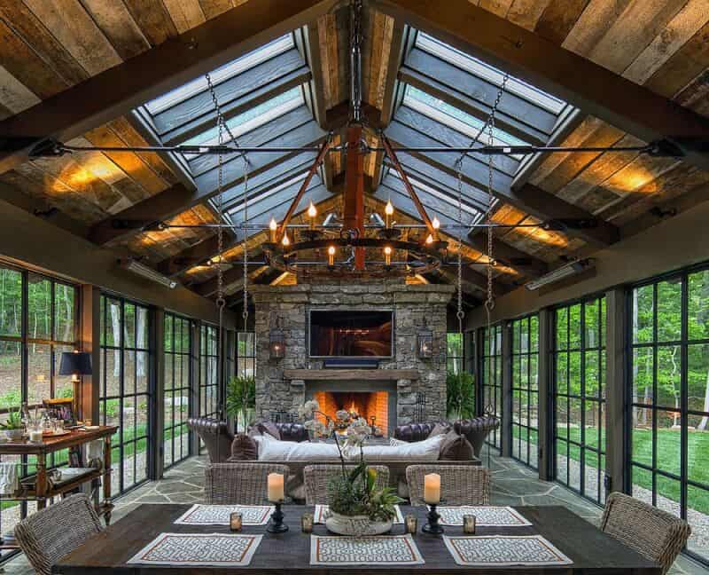 Rustic Porch Ceiling Ideas with super luxury style