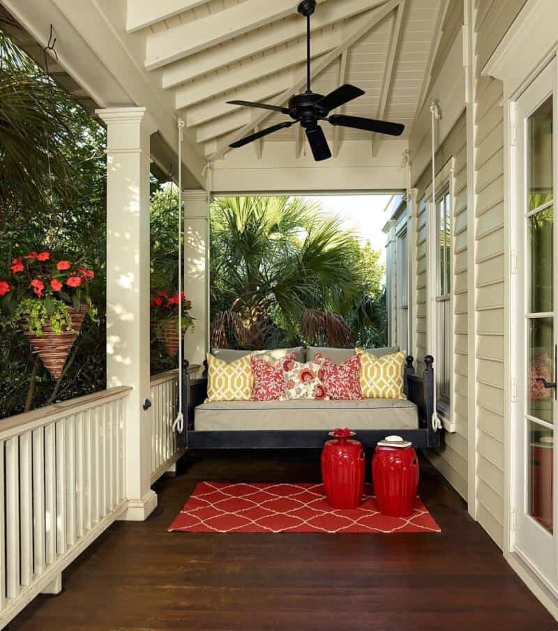 Small Porch Ceiling Ideas that feels wider