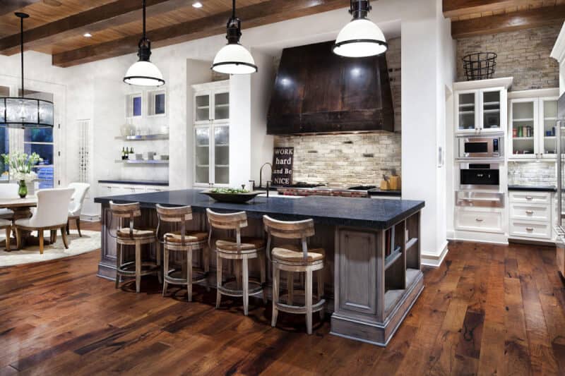 Wood Ceiling Ideas for Kitchen with rustic style
