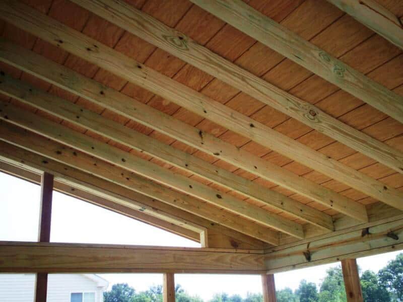 unique Wooden Porch Ceiling Ideas