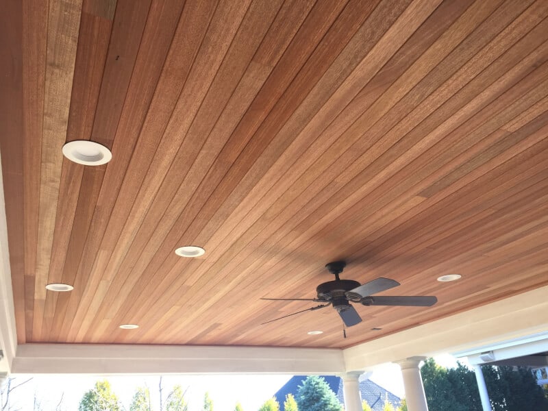 simple Wooden Porch Ceiling Ideas