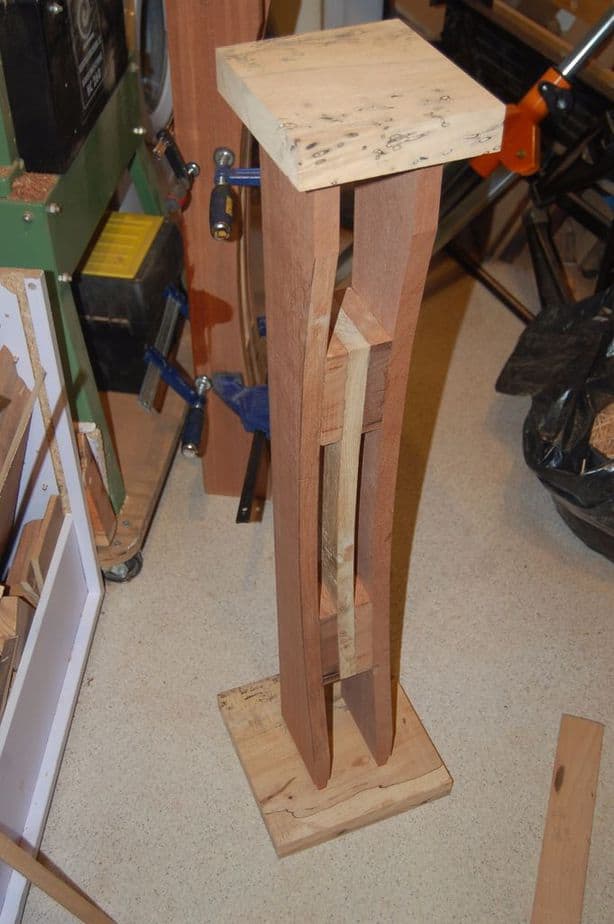 Gluing, shaping, sanding your speaker stand