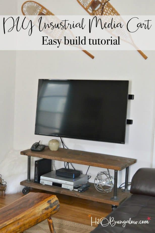 Industrial DIY TV Stand with Wheels