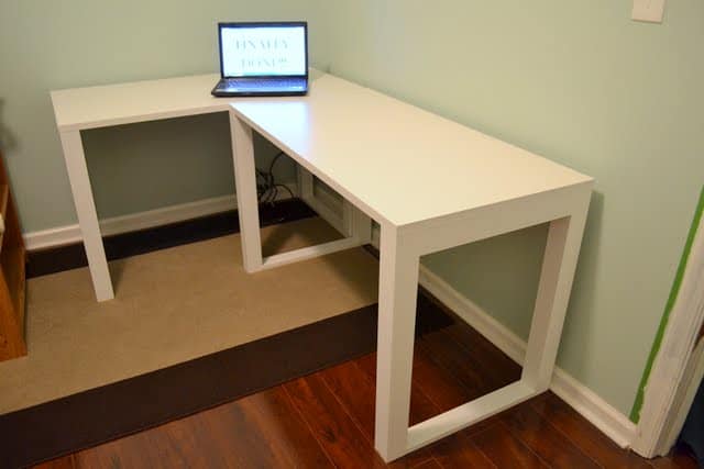Simple L-Shape DIY Computer Desk