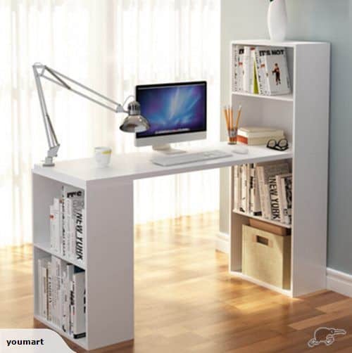 Two Bookshelves DIY Computer Desk steps