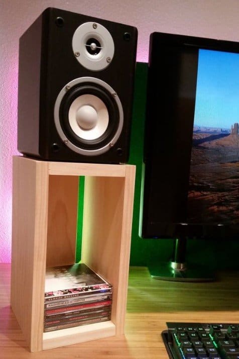 Wooden DIY Speaker Stand with Modern Touch