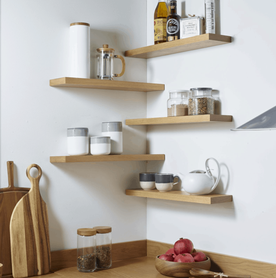 corner shelf also help you to organize clutter