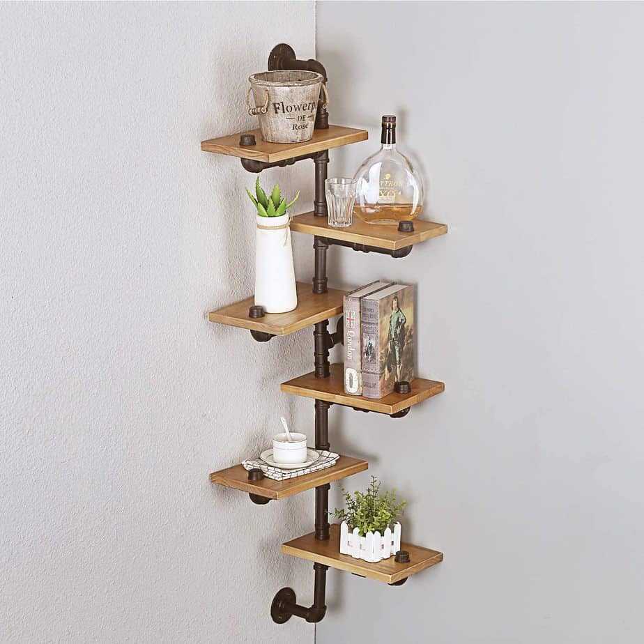 creating corner shelf on your own, it adds function into it
