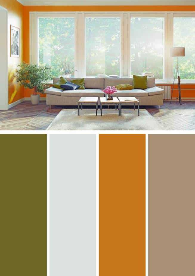 Colors That Go Good with Green with light grey sofa