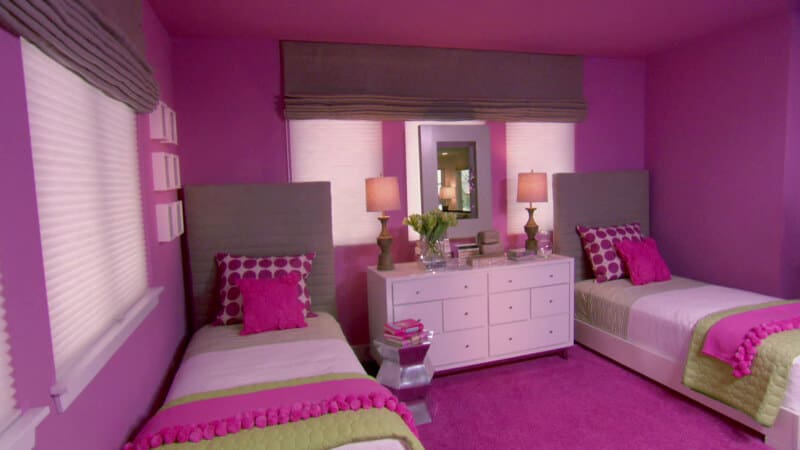 Colors-That-Go-Good-with-Purple-for-girls-room