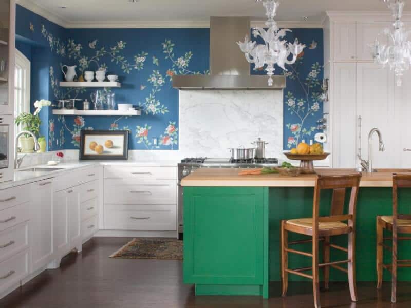 Colors That Go with Green Kitchen fresh